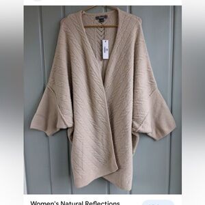 Natural Reflections Womens Knit Open Front Cardigan Sz‎ 2X
